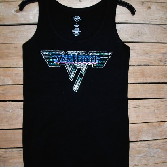 Van Halen Rhinestone  bling sleeveless tank top  XS,S,M,L,XL,XXL, … - Picture 13 of 13
